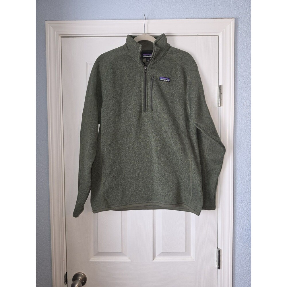 Patagonia Better Sweater Quarter Zip Fleece Pullover Mens MediumGreen Outdoors
